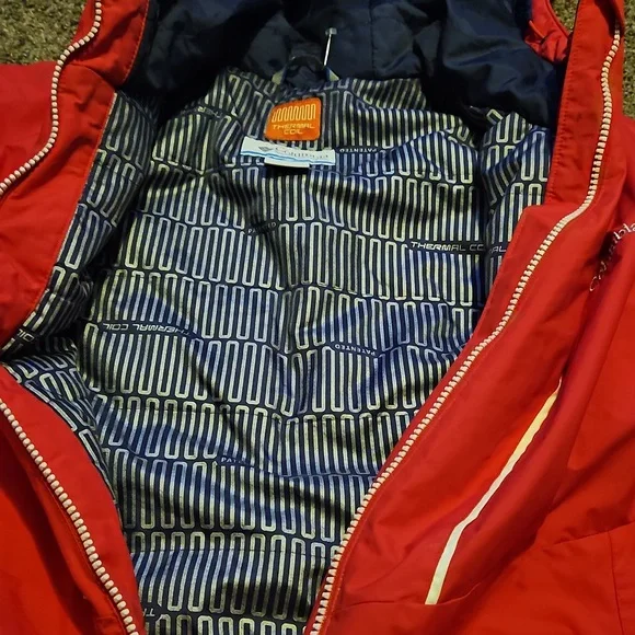 Columbia Women's XL Therma Coil Pink And White Winter Jacket - Picture 5 of 8